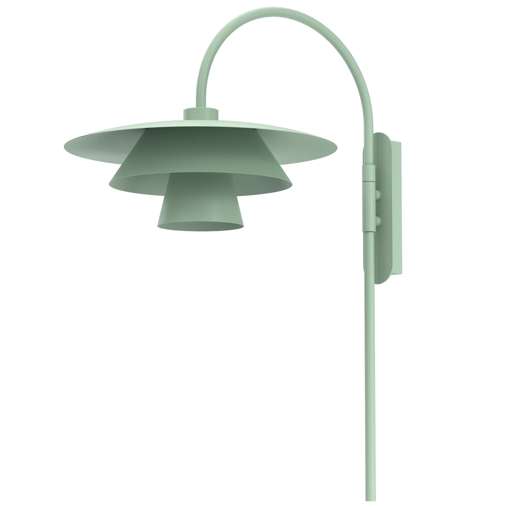 Applique decorativa Plato 1xE27 verde acciaio Luminex