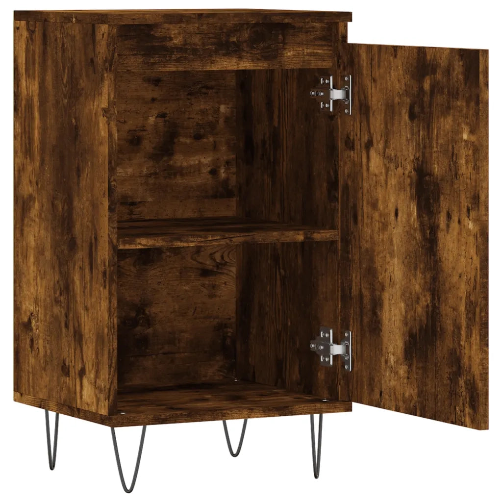 Credenze 2 pz | Madia | Buffet da pranzo | Armadio da pranzo Rovere Fumo 40x35x70 cm in Legno Multistrato
