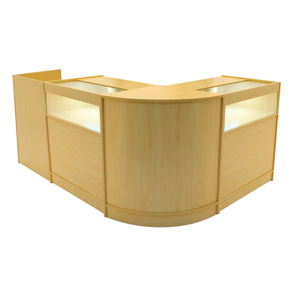 Set Banconi Negozio Acero Luna LED B900 CM60 TB60 con Serrature e Vetrina