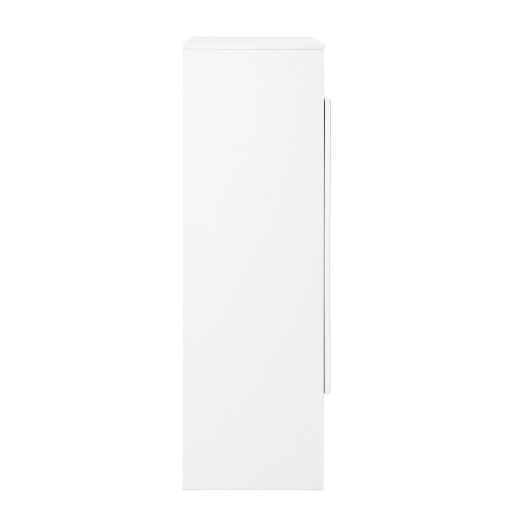Scarpiera con 2 ante e ripiani regolabili - per ingresso - bianco - 146×34×109 cm