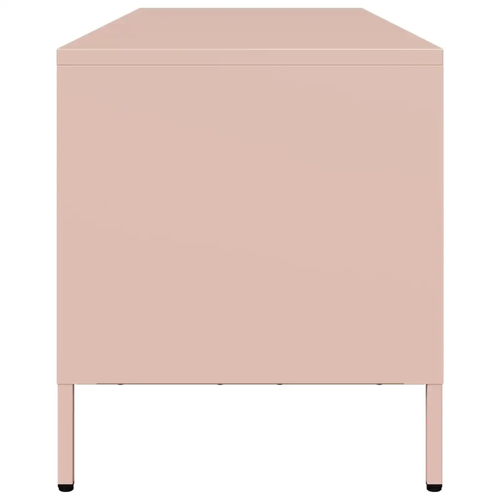 Mobile TV Rosa 135x39x43,5 cm in Acciaio Laminato a Freddo