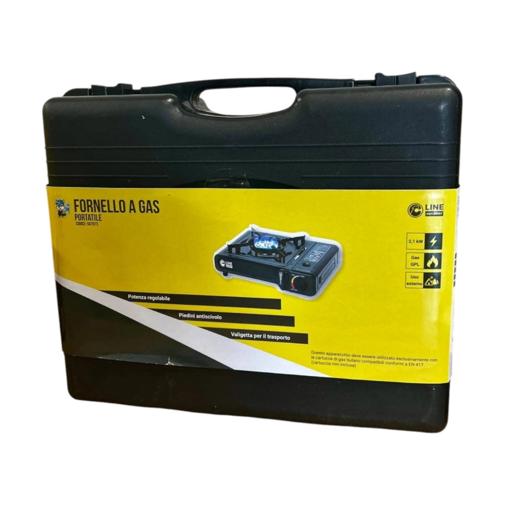 FORNELLO A GAS CON VALIGETTA PORTATILE 2,1W