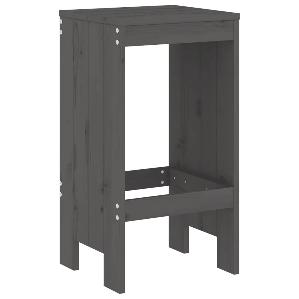 Set Bar da Giardino 9 pz Grigio in Legno Massello di Pino 3157759