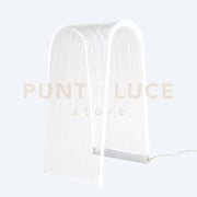 LAMPADA DA TAVOLO ARC IN CRISTALLO ACRILICO TRASPARENTE GRANDE LED 4200°K / 24 Volt - 12 W/Mt