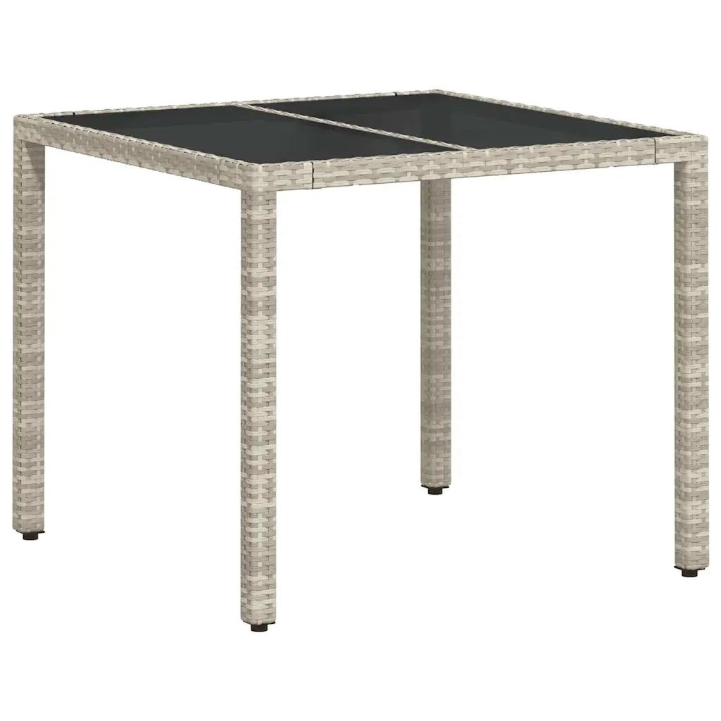 Set da Pranzo per Giardino 5 pcs Grigio chiaro polyrattan 3334896
