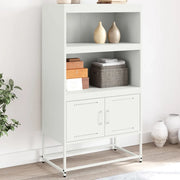 Credenza-Buffet-Armadio da cucina Bianca 68,5x38,5x123,5 cm in Acciaio