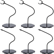 Display per Figurine in Plastica, 6 pezzi, Nero