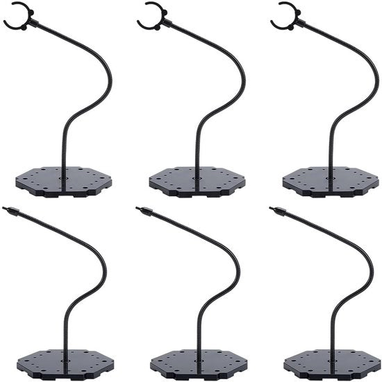 Display per Figurine in Plastica, 6 pezzi, Nero
