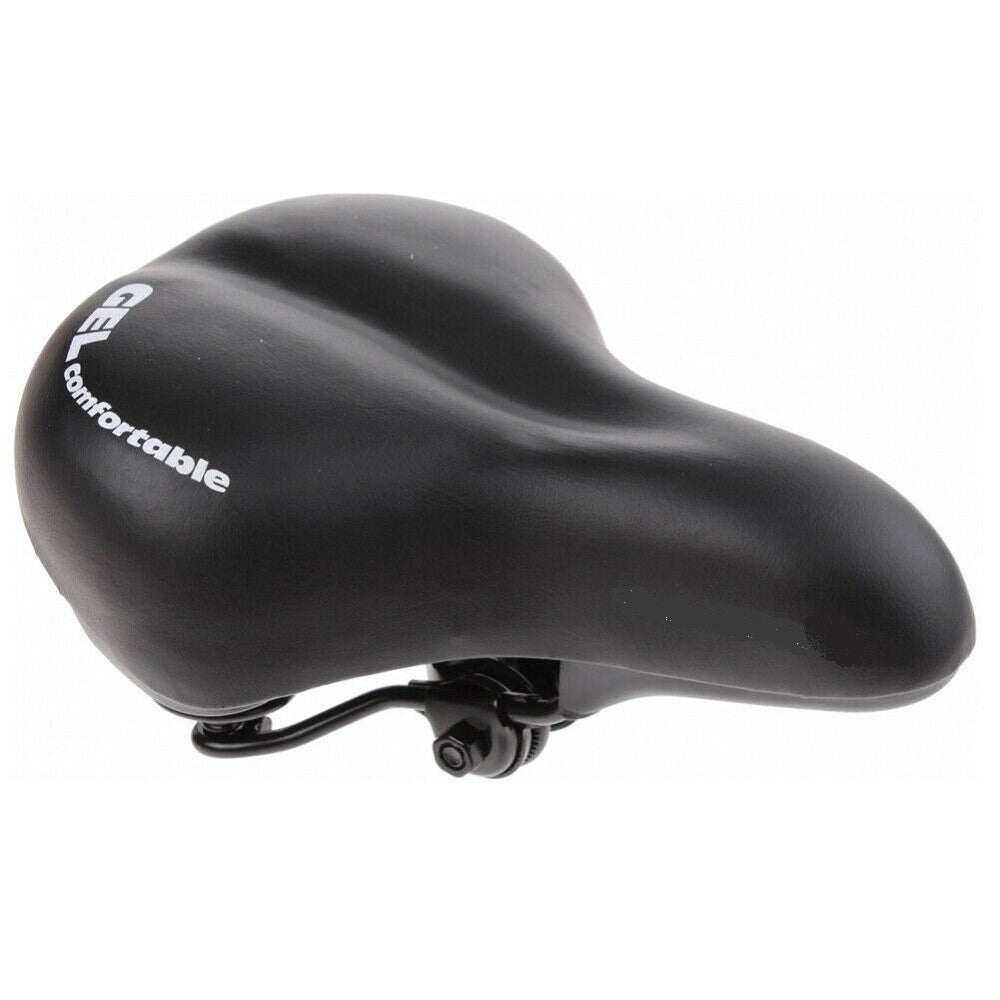 Trade Shop - Sella Bicicletta In Gel Sedile Per Bici Mountain Bike Sellino Universale Nero -