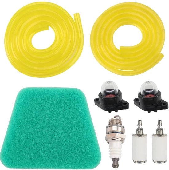Filtro dell'aria sostitutivo # 530-037793 - Condotto del carburante - Filtro del carburante - Lampada di avviamento - Compatibile con sega a catena Poulan - Lunghezza totale 2 piedi - Filtro