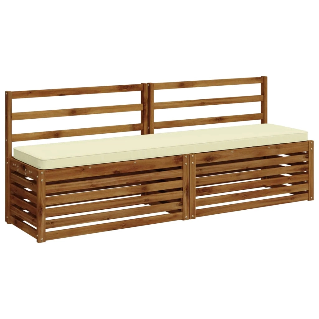 Cuscini per Panchina a 2 Pezzi VUGHT 2 pz 100% Poliestere Crema 951493