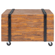 Tavolino Laterale in Legno di Teak 60x60x38 cm 244515