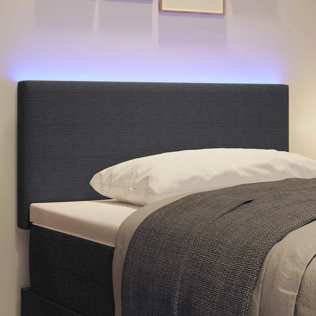 Testiera LED con testiera Grigio scuro 100 cm Poliestere 3338022