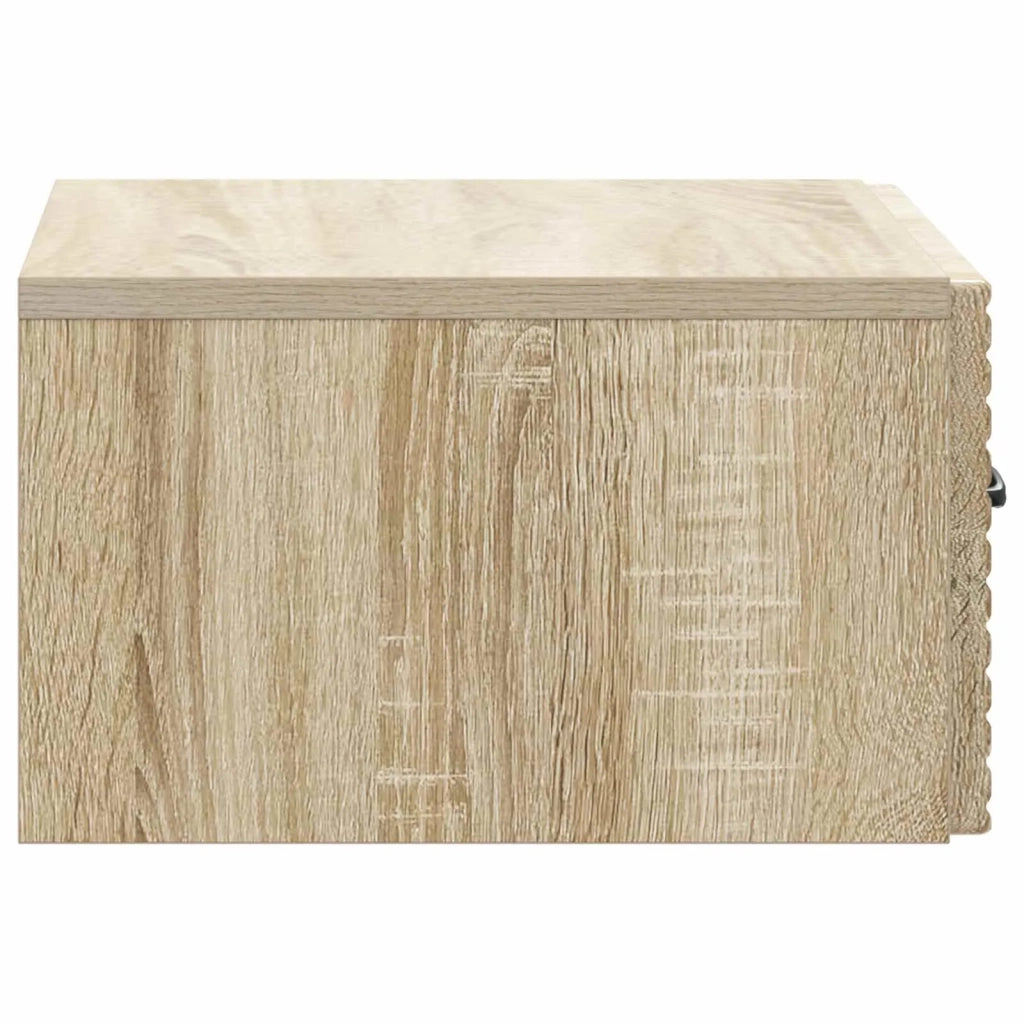 Mobiletto da notte a muro 2 pcs Rovere Sonoma 49 x 34,5 x 20 cm