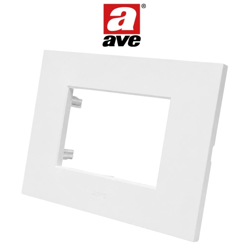 Placa in tecnopolimero smart easy s44 per serie civile *** colore bianco opaco, numero posti 3 moduli, confezione 1