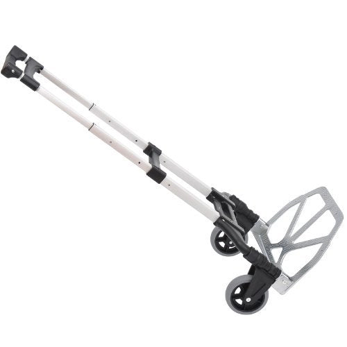 EasyComfort Carrello Portapacchi Pieghevole max 70kg con Maniglie Telescopiche e Altezza Regolabile, 41x38.5x100 cm, Argento