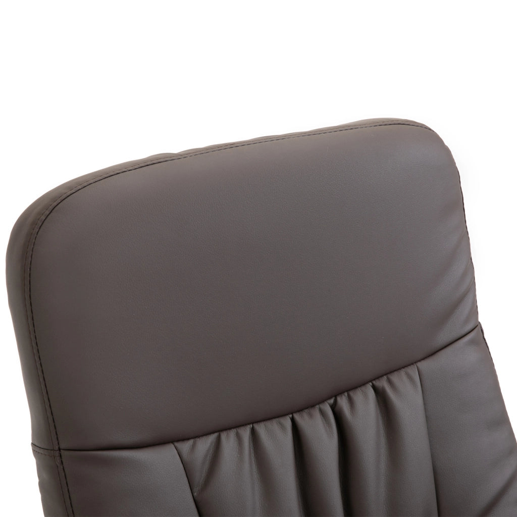 Poltrona relax TV con funzione reclinabile, 360° girevole, 10 punti massaggio, marrone
