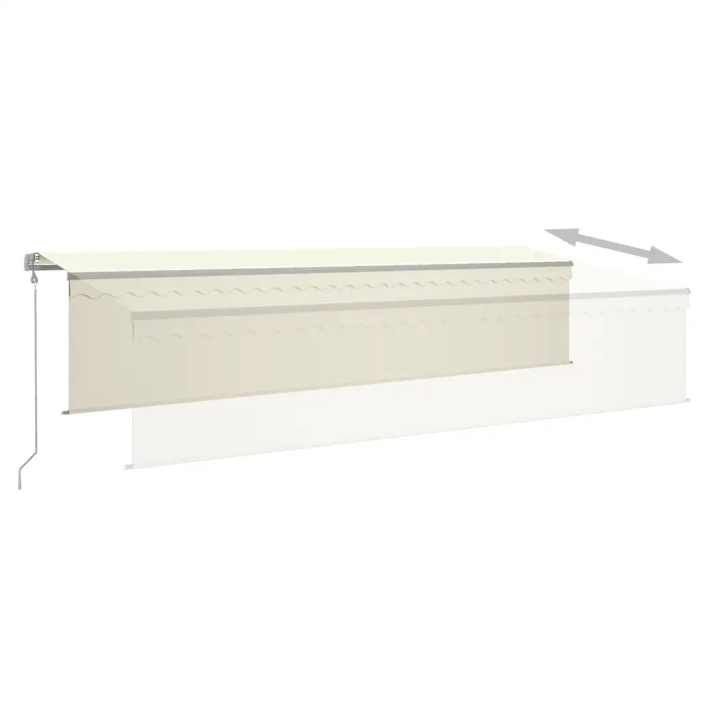Tenda da Sole Retrattile Automatica con Parasole 6x3 m Crema cod mxl 60896