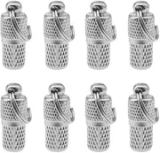 Etichette personalizzabili 8x - Metalliche - Anti-perdita - Progettate a capsule - 21 x 8 mm - Inclusi etichette mini in carta - Etichette per animali domestici