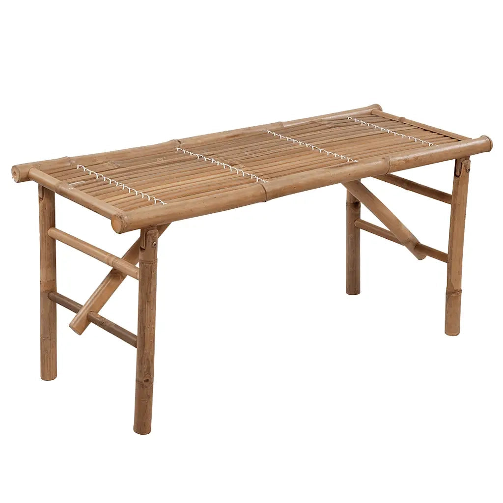 Panca da Giardino Pieghevole con Cuscino 118 cm in BambÃ¹ cod mxl 69352