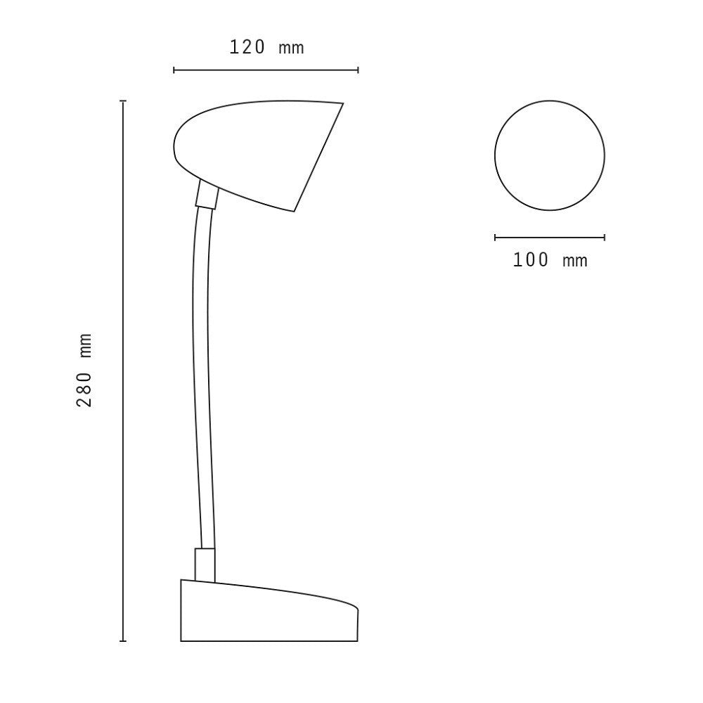 Trade Shop - Lampada Da Tavolo Scrivania Led Ricaricabile Usb Dimmerabile Moderno Dt-2079 -