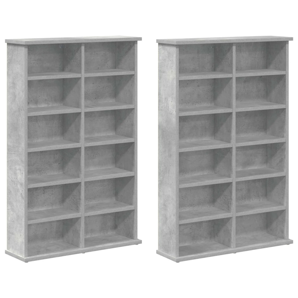 Mobile per CD 2 pz Grigio Cemento 60 x 17 x 92 cm 8012737