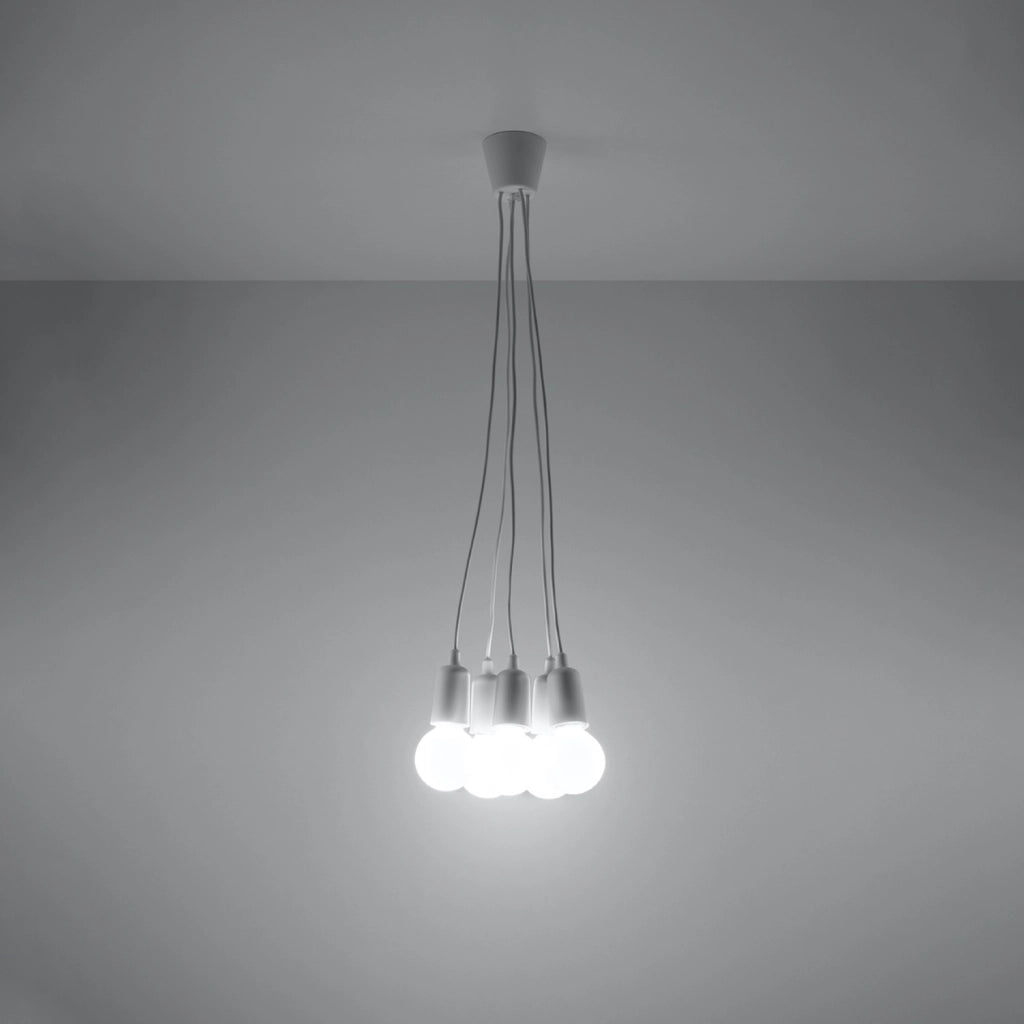 Lampadario Matero Pure Lume bianco 5 luci E27 IP20