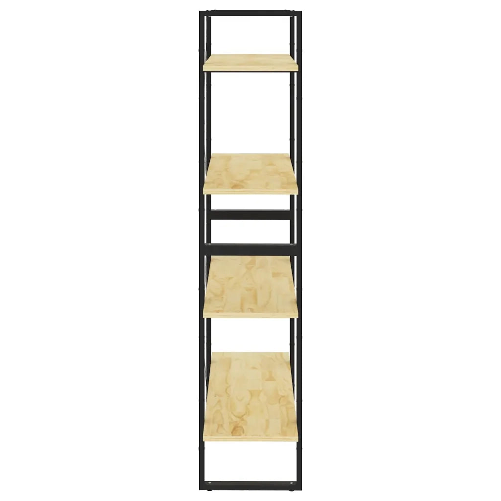 Libreria a 4 Ripiani 80x30x140 cm in Legno Massello di Pino 806462