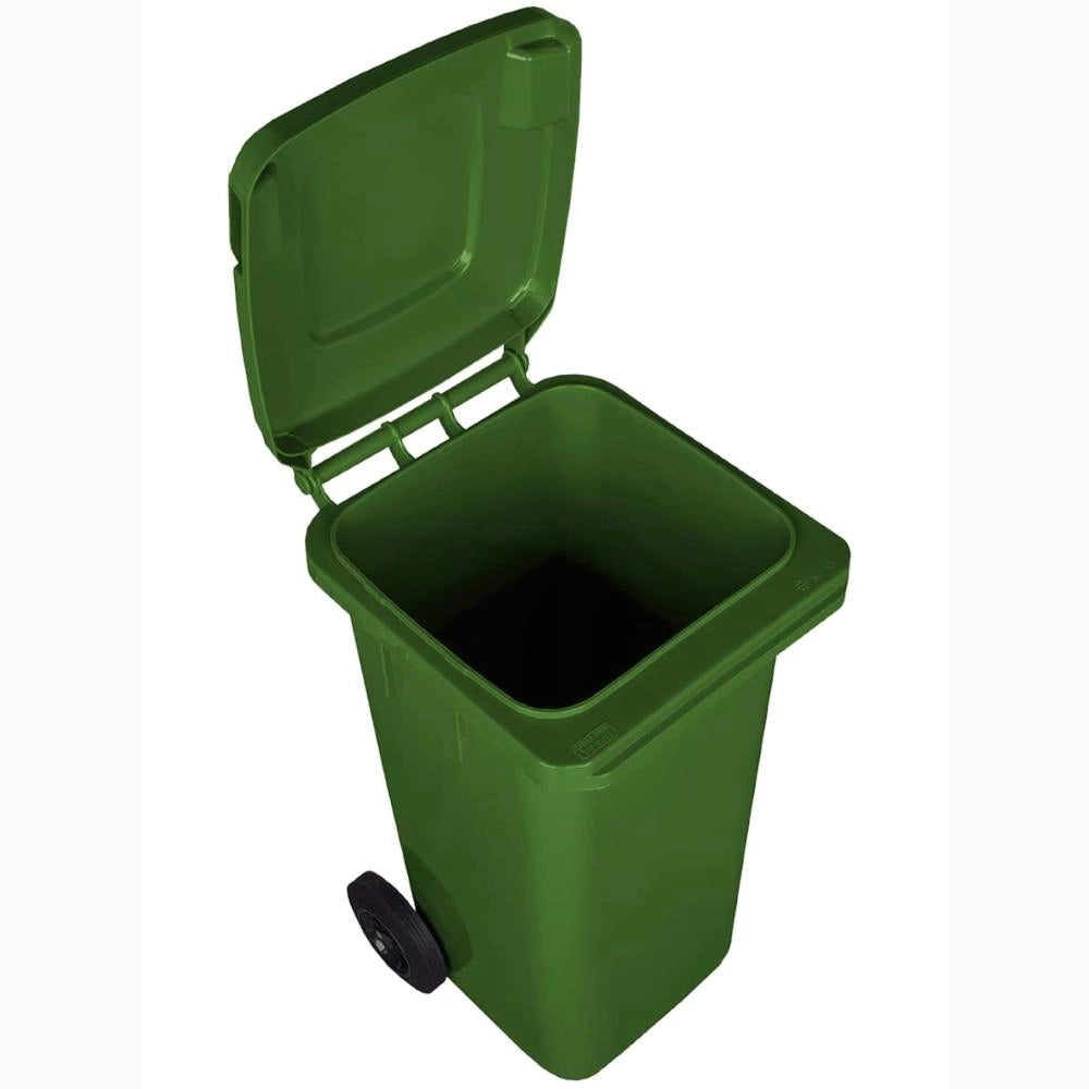 Pattumiera Bidone Portarifiuti per Raccolta Differenziata 120 Litri Colore VERDE