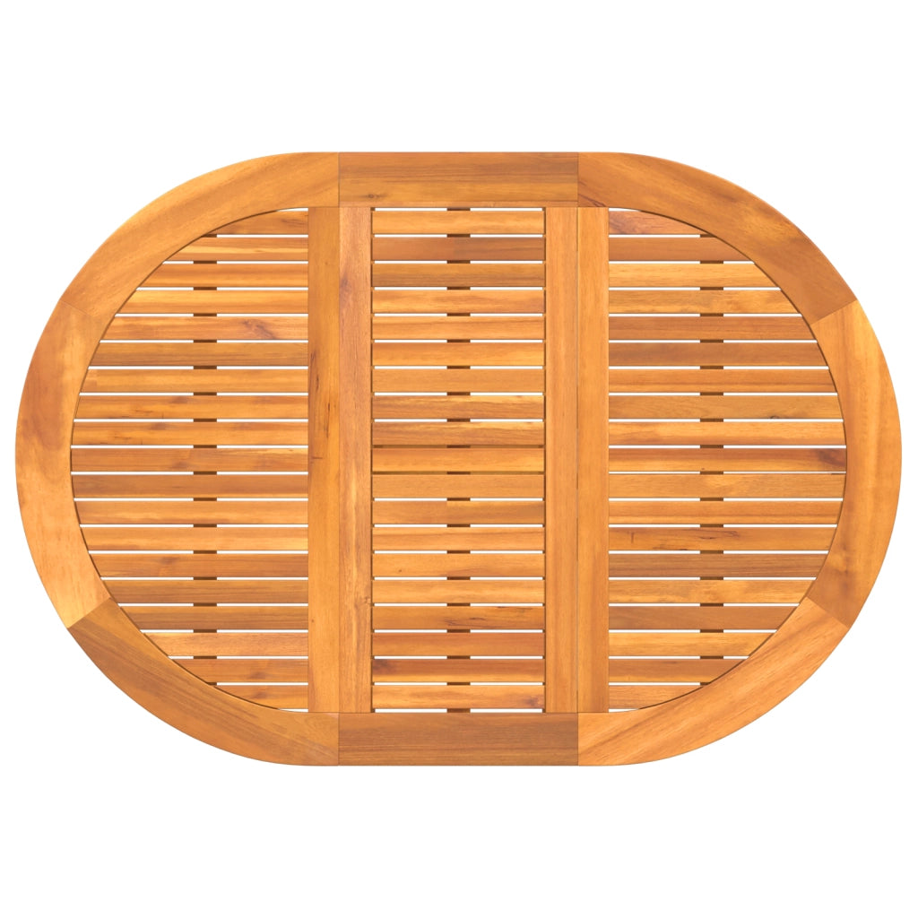 Tavolo da giardino pieghevole a farfalla 110x60x72 cm in legno massello di acacia