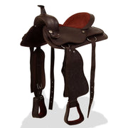 Sella Western Testiera e Pettorale in Vera Pelle 17" Marrone cod mxl 65452