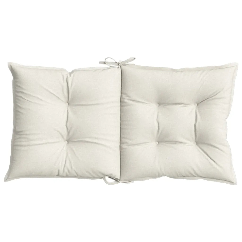 Cuscini Sedia Schiena Bassa 6 pz Crema MÃ©lange 100x50x7 Tessuto