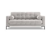 Cosmopolitan Design - Divano "Bali" 2 posti in velluto argento 