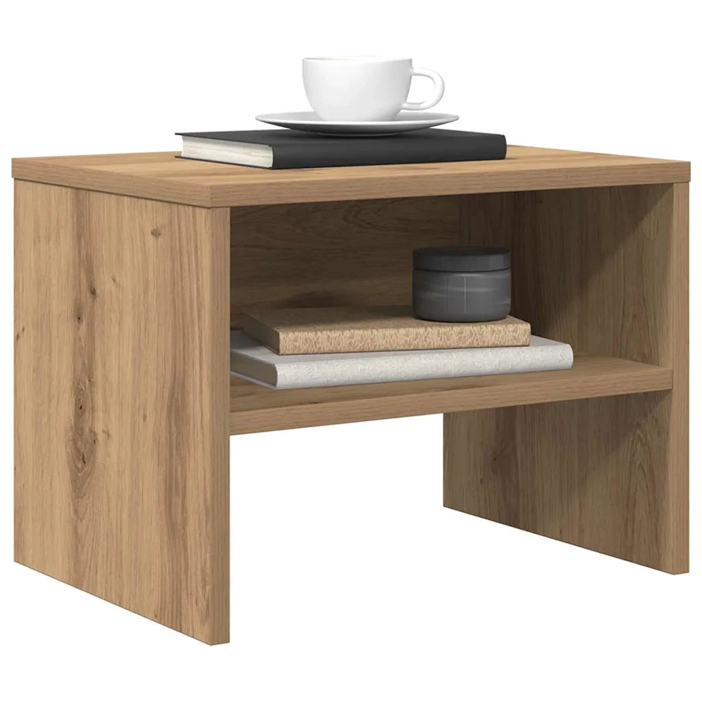Set di 2 Comodini | Armadio da Notte | Mobiletto da notte rovere artigianale 40 x 40 x 30 cm