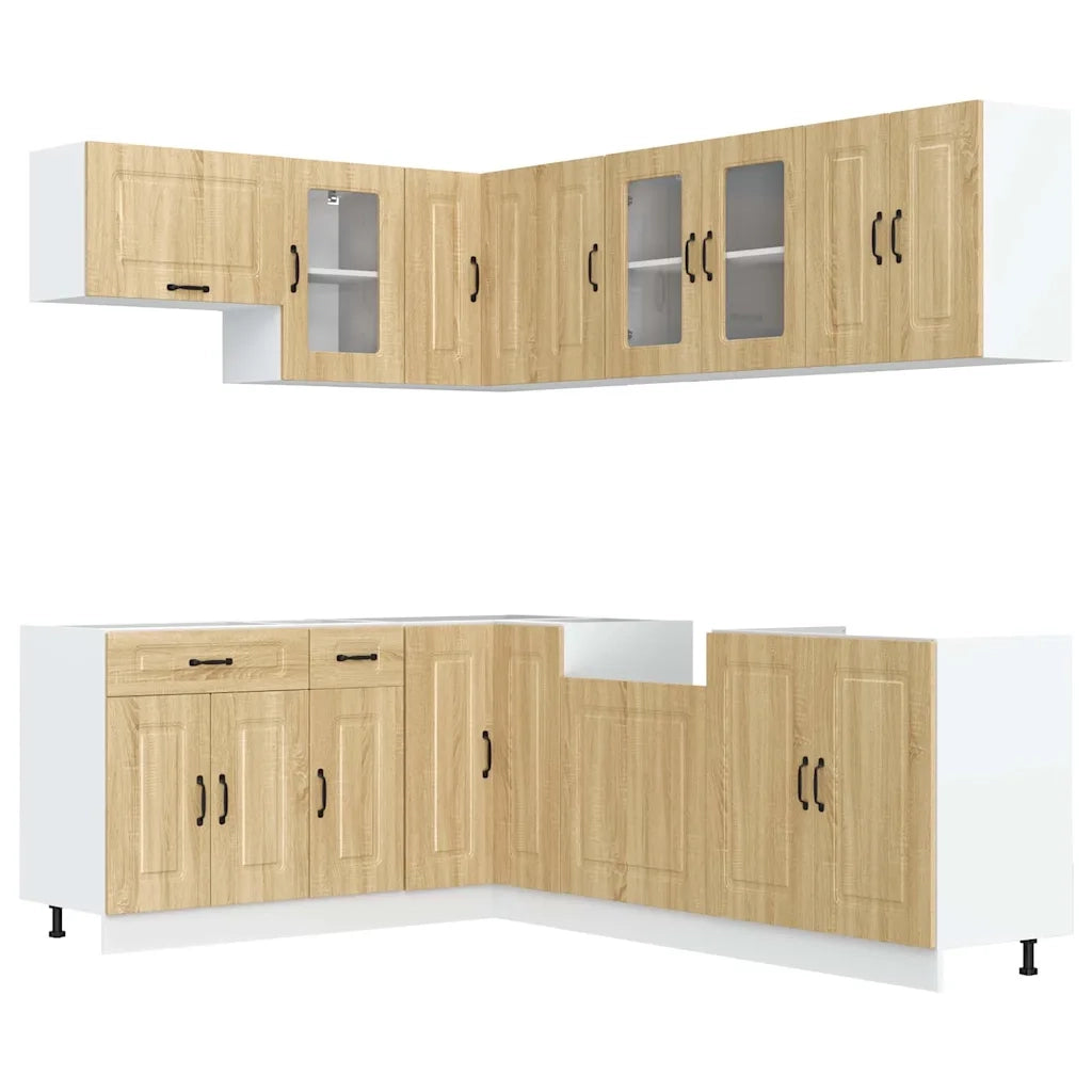Set Mobili da Cucina 11 pz Kalmar Rovere Sonoma in Truciolato