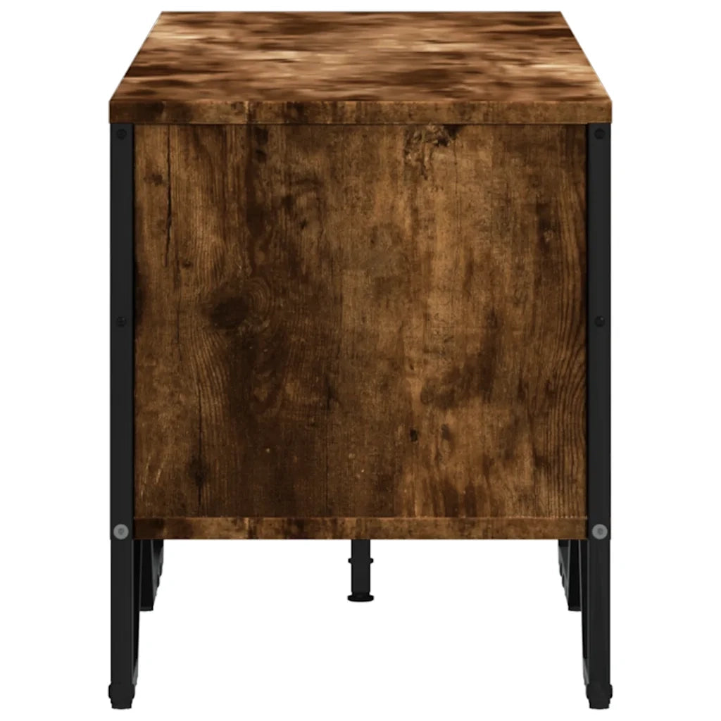 Mobile Porta TV Rovere Fumo 122x34x41 cm in Legno Multistrato