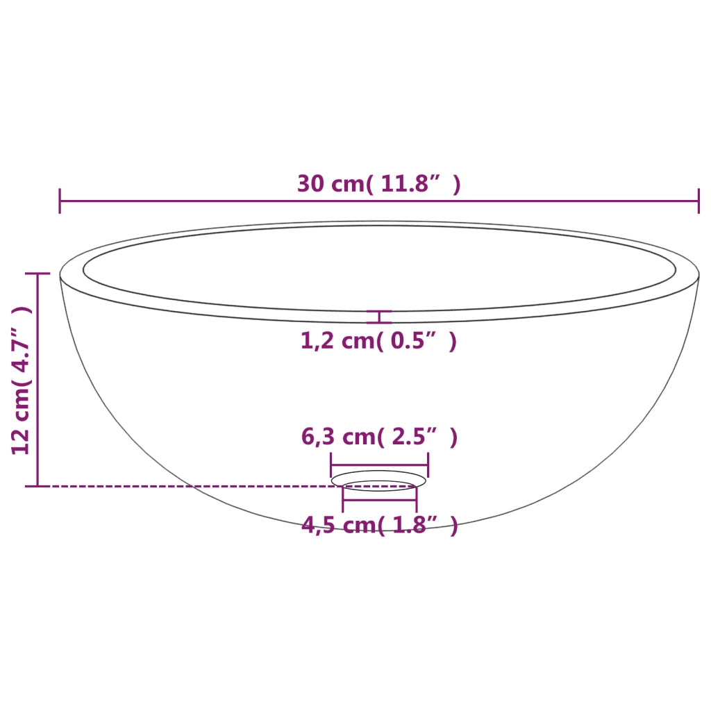 Lavandino in Vetro Temperato 30x12 cm Trasparente CFW1695792