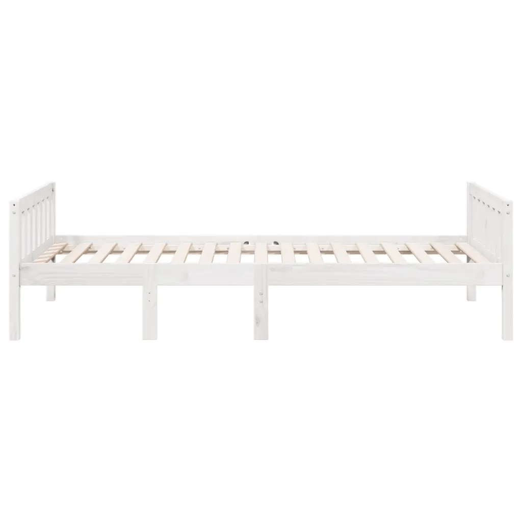 Letto per Bambini senza Materasso-Struttura Letto Bianco 80x200cm Massello Pino 186707