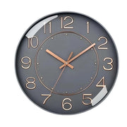 Orologio da parete silenzioso da 26 cm con design moderno e lussuoso Grigio Avizar