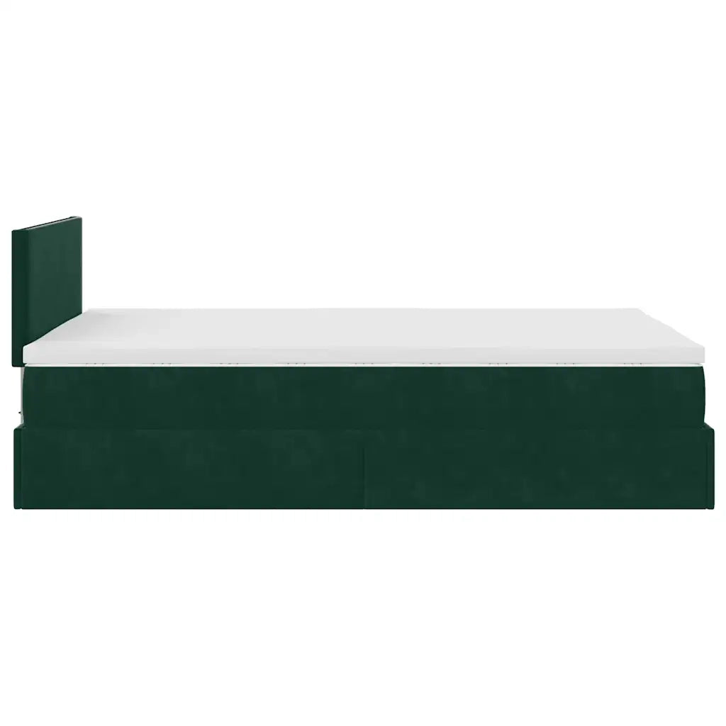 Struttura Letto Pouf con Materasso 120x200 cm Velluto 3311696
