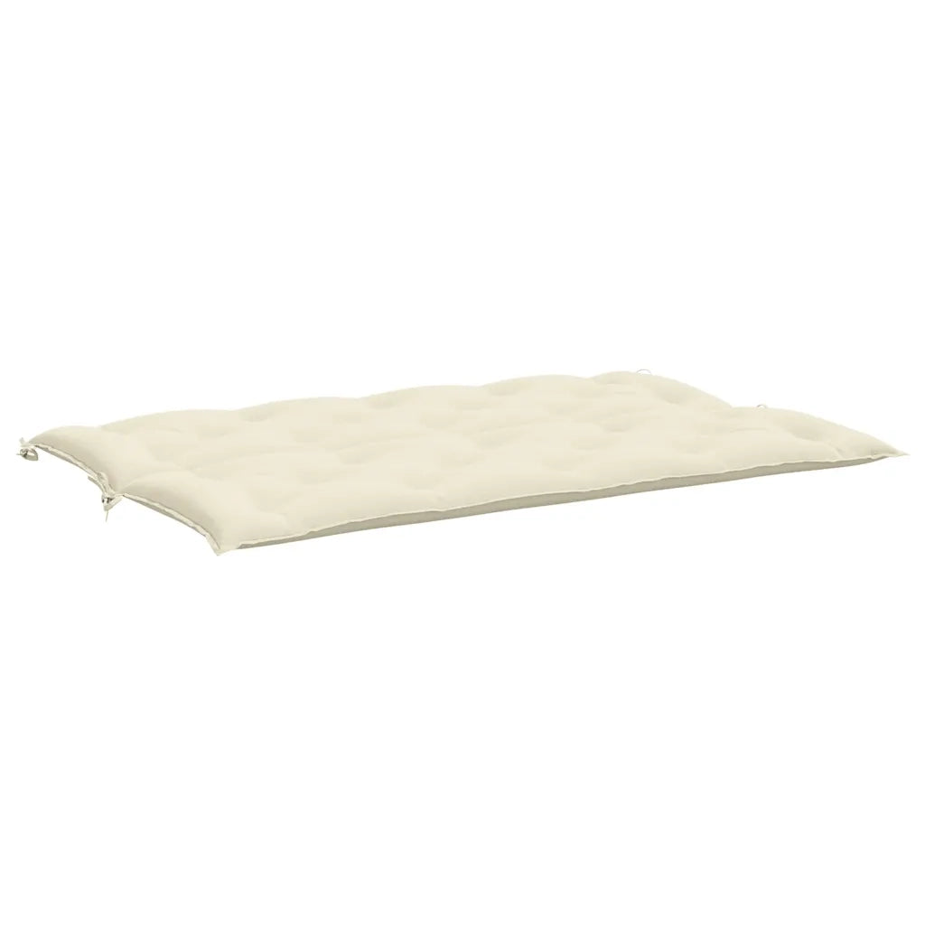 Cuscini Panca Giardino 2pz-Cuscini per panchina da esterno Bianco Crema 150x50x7 Tessuto Oxford