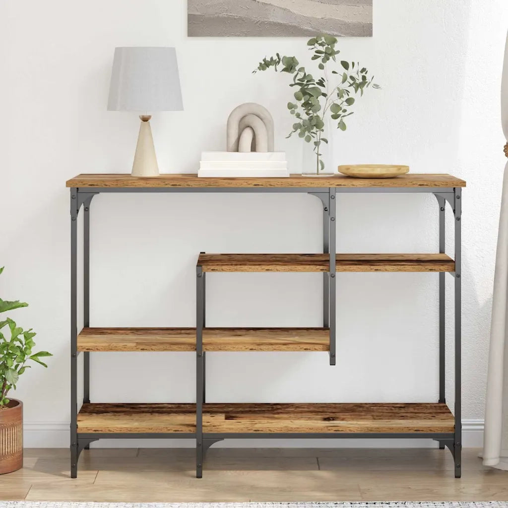 Tavolo Console con lo scaffale Legno vecchio 100 x 35 x 75 cm 863559