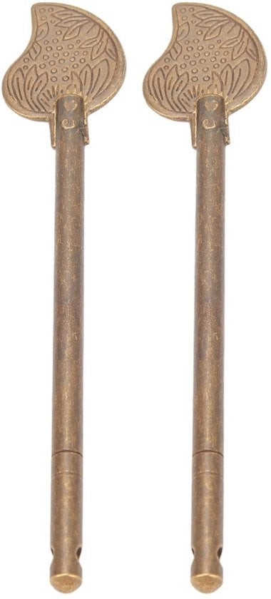 Set a doppio di chiusura per porta in stile retro con penna di blocco in ottone