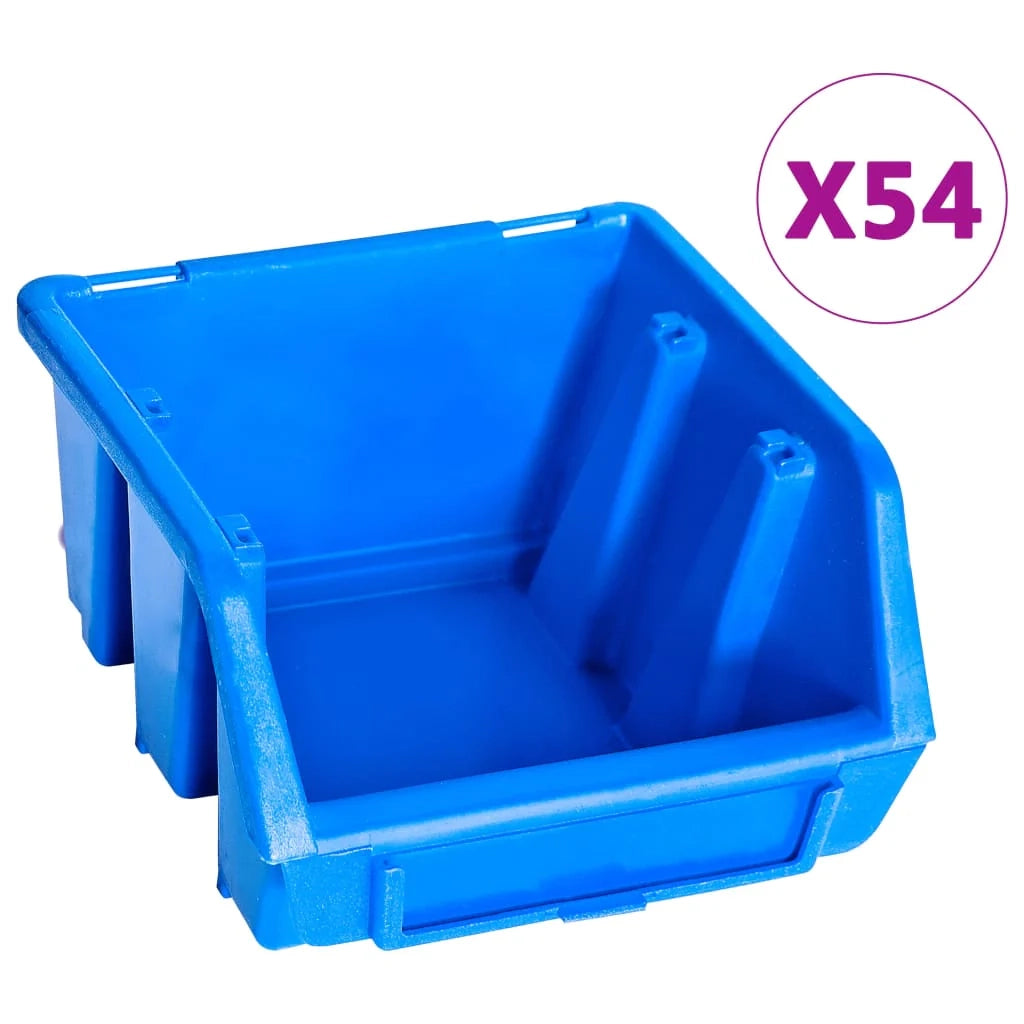 Kit contenitore portaoggetti blu da 96 pezzi con pannelli a parete 02_0003842