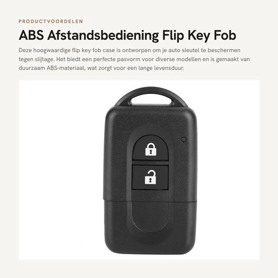 Comando a distanza Flip Key Fob - 2 Tasti Cover - Orefice Auto - Protezione Antifurto - Adattamento Perfetto - Alta Qualità
