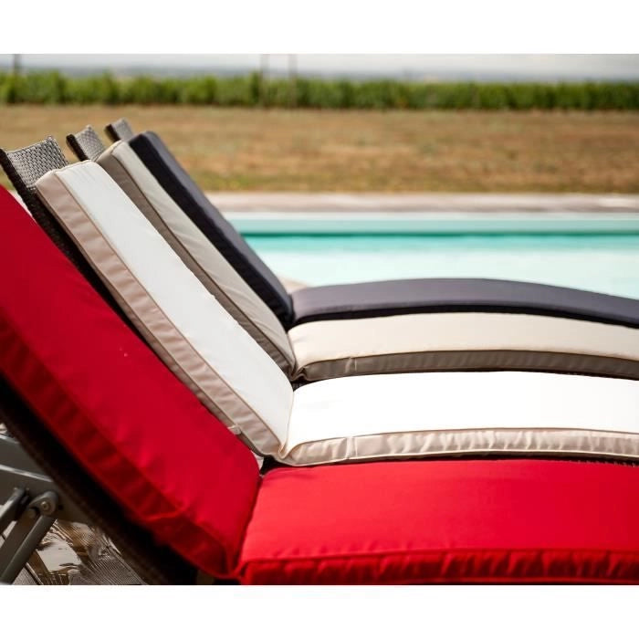 Cuscino prendisole GIARDINO PRIVATO MONTE CARLO - 185 x 55 x 6 cm - Grigio ardesia