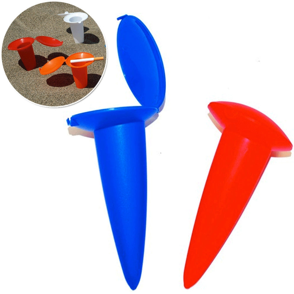 Trade Shop - Posacenere Da Spiaggia Picchetto Con Tappo Portacenere Da Viaggio Mare -
