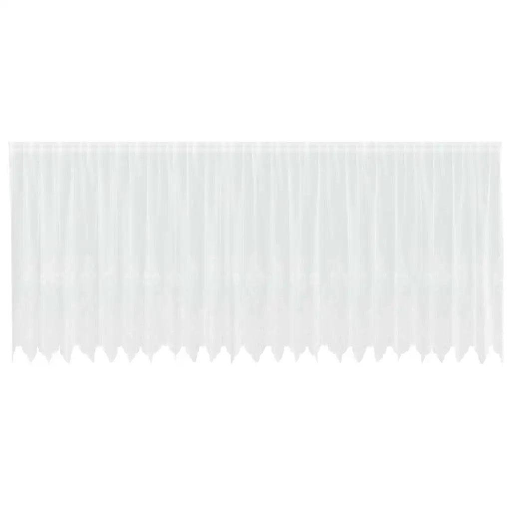 vidaXL Tende con tende Floreale Bianco 600 x 160 cm Poliestere