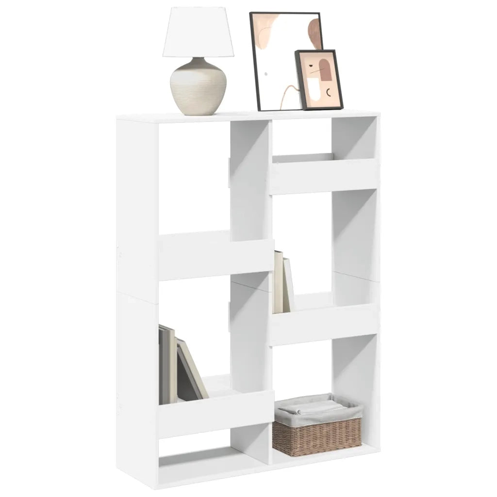 Libreria-Scaffale per Libri-Mobile di Stoccaggio Bianca 100x33x135 cm in Legno Multistrato