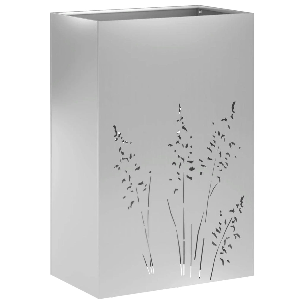 Vaso da giardino 2 pz Argento 50 x 30 x 75 cm Acciaio zincato 8005789